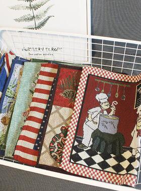 厨师餐垫桌旗茶几餐布桌垫隔热家居乡村美式水杯西餐防烫垫鼠标垫