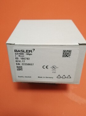 巴斯勒Basler工业相机acA1600-60gm全局200万像素acA1600-60gc