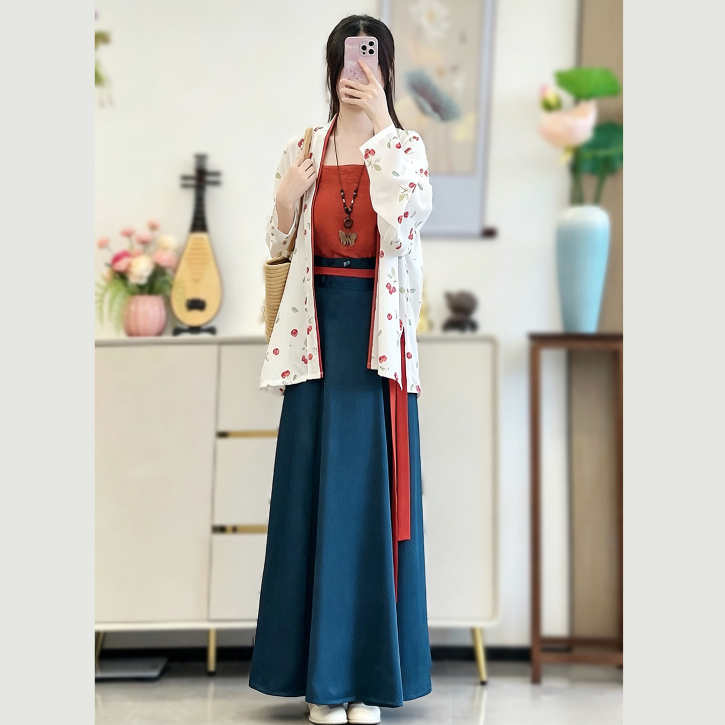 宋制飞机袖新中式国风套装