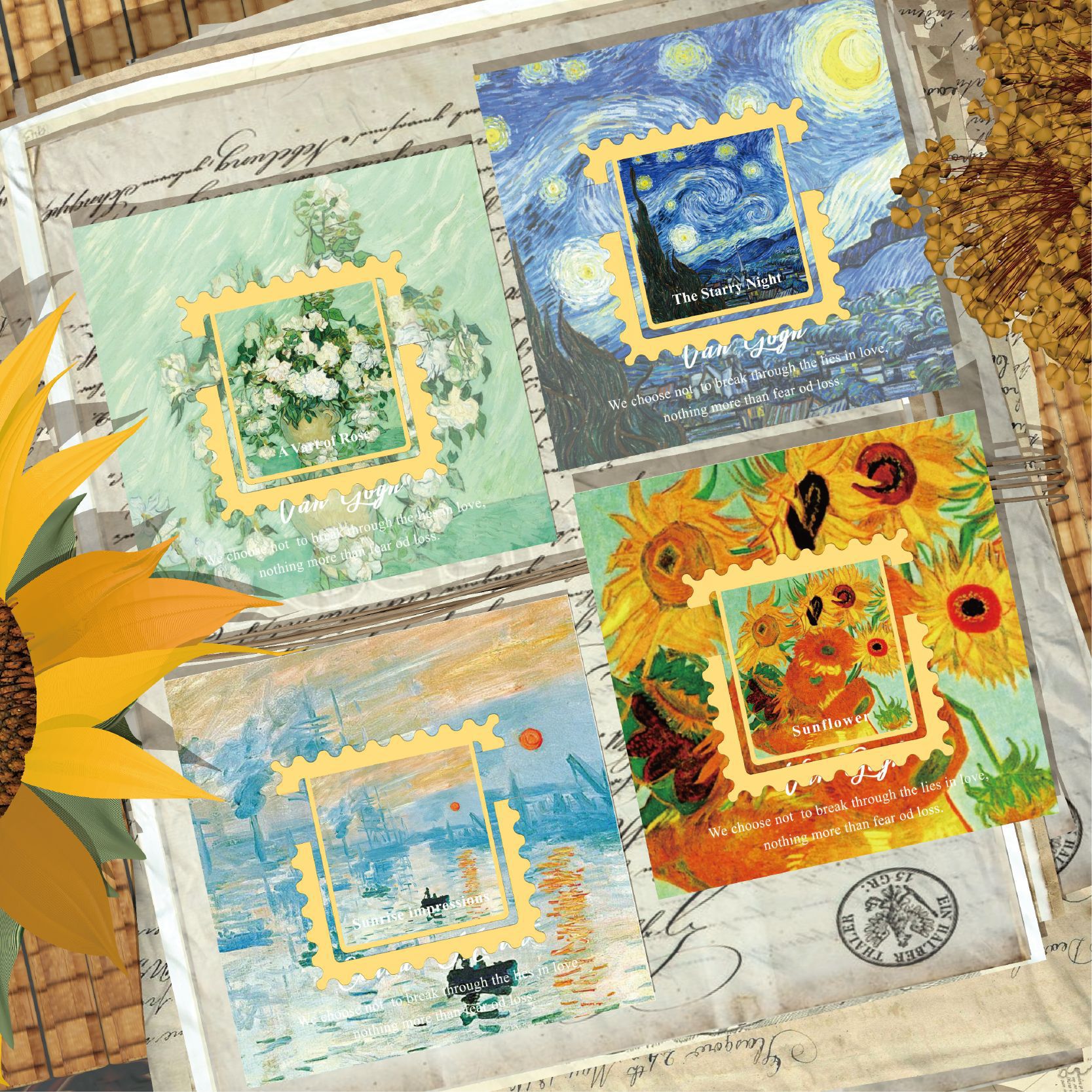 精致复古油画金属书签学生书页夹