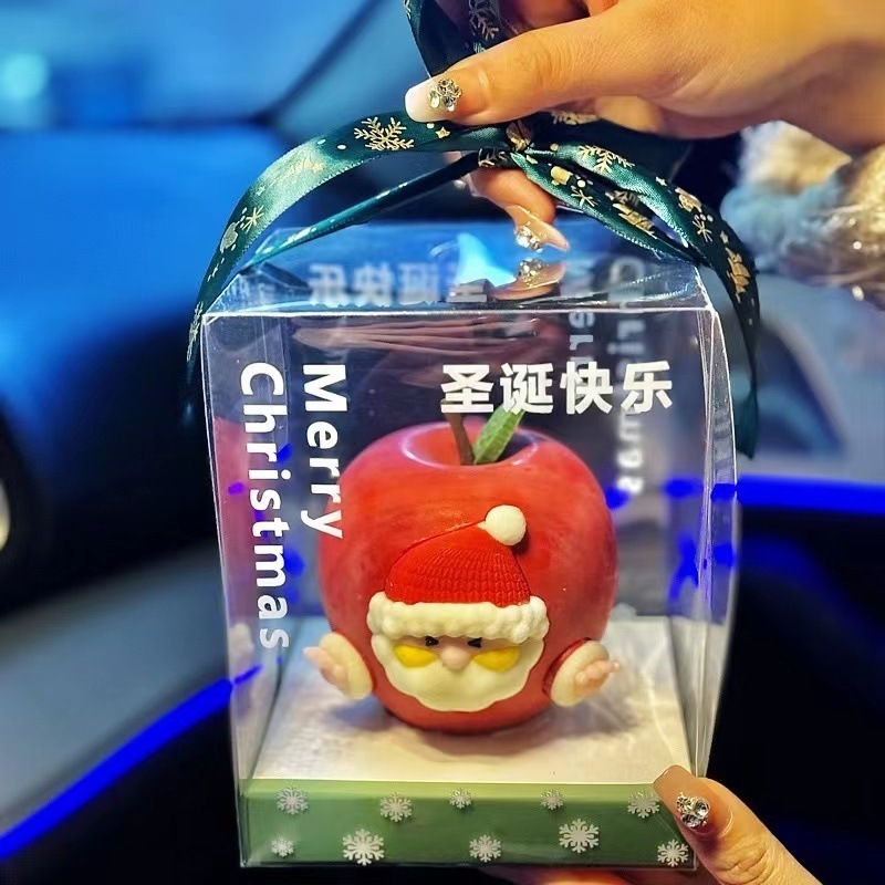 圣诞老人苹果壳包装盒平安夜果盒礼物品袋圣诞帽抱抱桶巧克力苹果