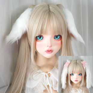 多款大兔子耳朵垂耳兔发箍可爱毛绒仿真兽耳头饰兔子耳发饰Lolita