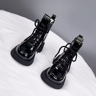 百搭炸街短靴女 厚底网红爆款 真皮马丁靴女2025秋冬新款 英伦风时尚