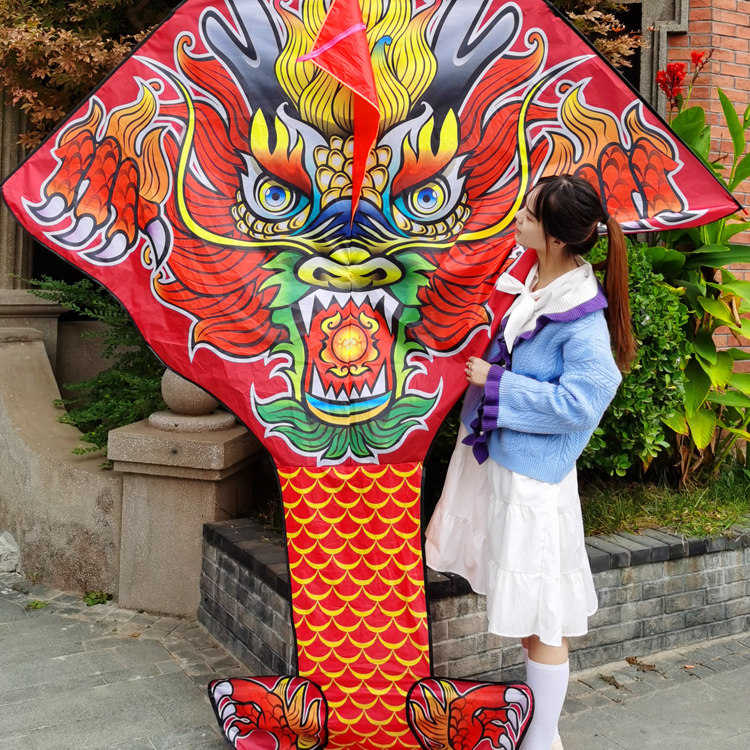 新款大威天龙长尾风筝大人专用高档大型微风易飞国潮潍坊龙风筝