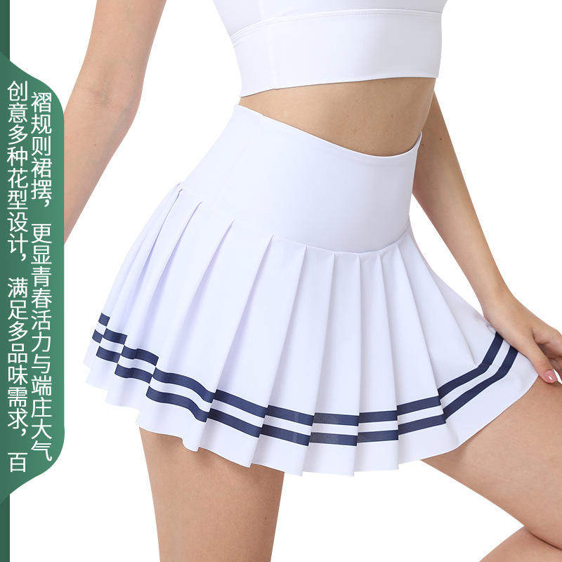 JK杠条印花羽毛球网球裙健身瑜伽百褶裙户外跑步短款运动裙亚马逊,运动服/休闲服装,运动连衣裙,淘宝优惠券,粉丝福利购,淘宝优惠卷