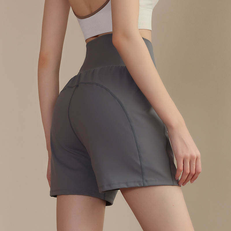 锦纶瑜伽运动五分裤女 外穿宽松显瘦专业跑步健身短裤骑行裤子夏