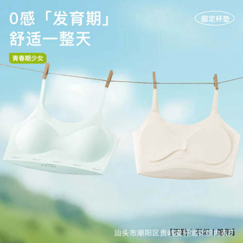 发育期少女文胸二阶段初高中抹胸内衣运动防震无痕薄款吊带小背心