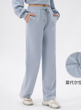 女秋冬瑜伽运动裤莫代尔宽松休闲跑步长裤高腰健身直筒裤42311