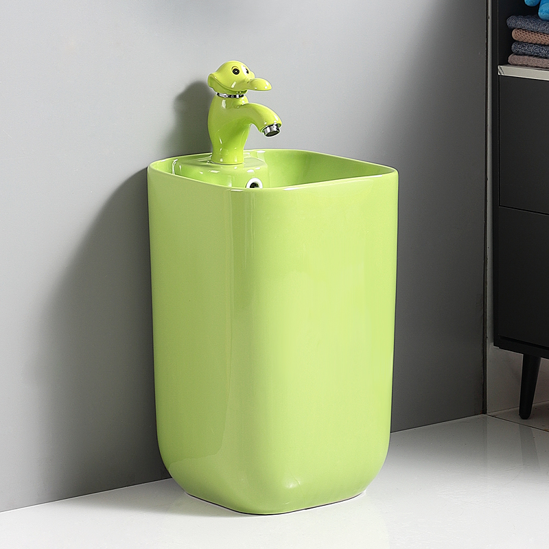 工厂直销儿童立柱盆幼儿园洗手盆