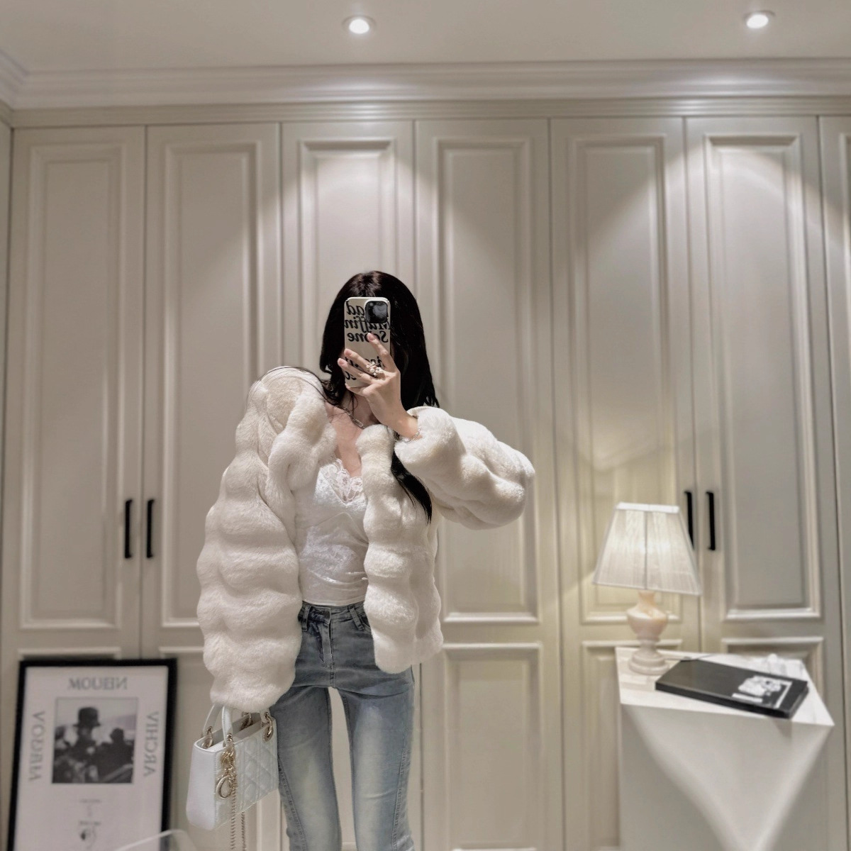 2025海宁新款加厚环保仿真皮草女冬季年轻款毛毛大衣新款外套短款