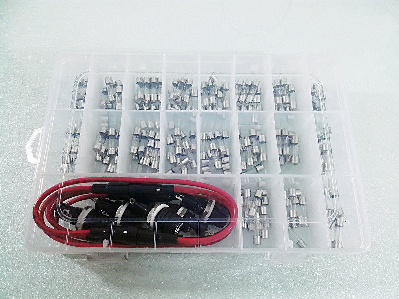 5*20快断玻璃保险丝/管0.1A-20A/250v19种电流盒装套件配保险座