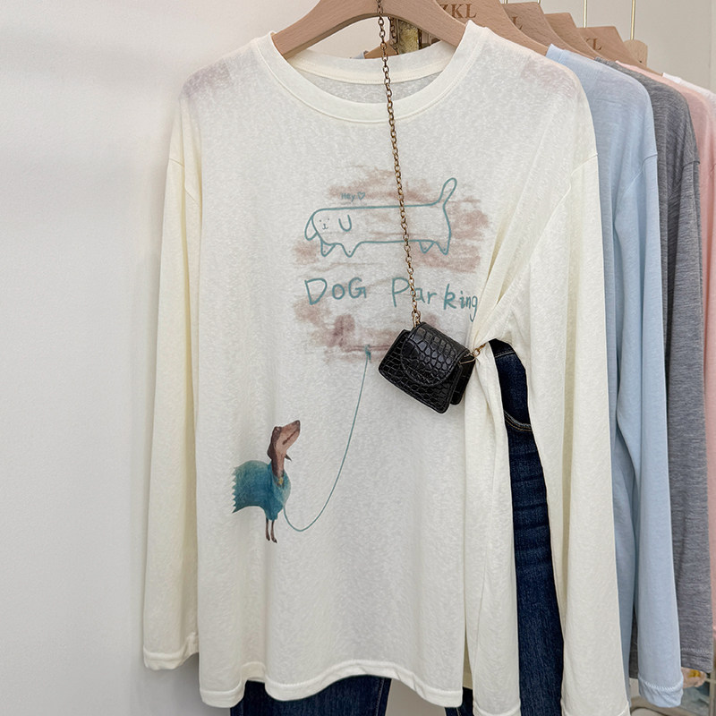 莱赛尔凉感天丝防晒t恤女2025夏季彩色趣味印花透视空调罩衫ins潮,女装/女士精品,时尚防晒服,淘宝优惠券,粉丝福利购,淘宝优惠卷