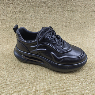 断码清仓特价真皮男鞋秋季新款时尚头层牛皮系带厚底舒适休闲鞋