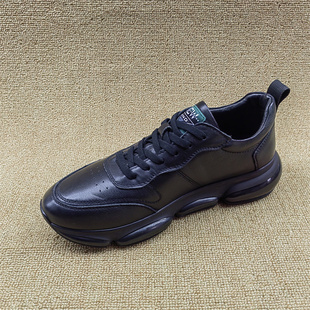 断码清仓特价真皮男鞋秋冬季新款时尚头层牛皮系带厚底运动休闲鞋