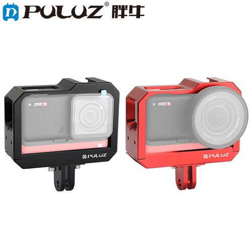 PULUZ胖牛适用影石Insta 360 One R全景运动相机金属兔笼保护边框