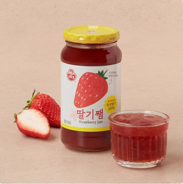 韩国进口早餐涂抹面包果酱草莓酱