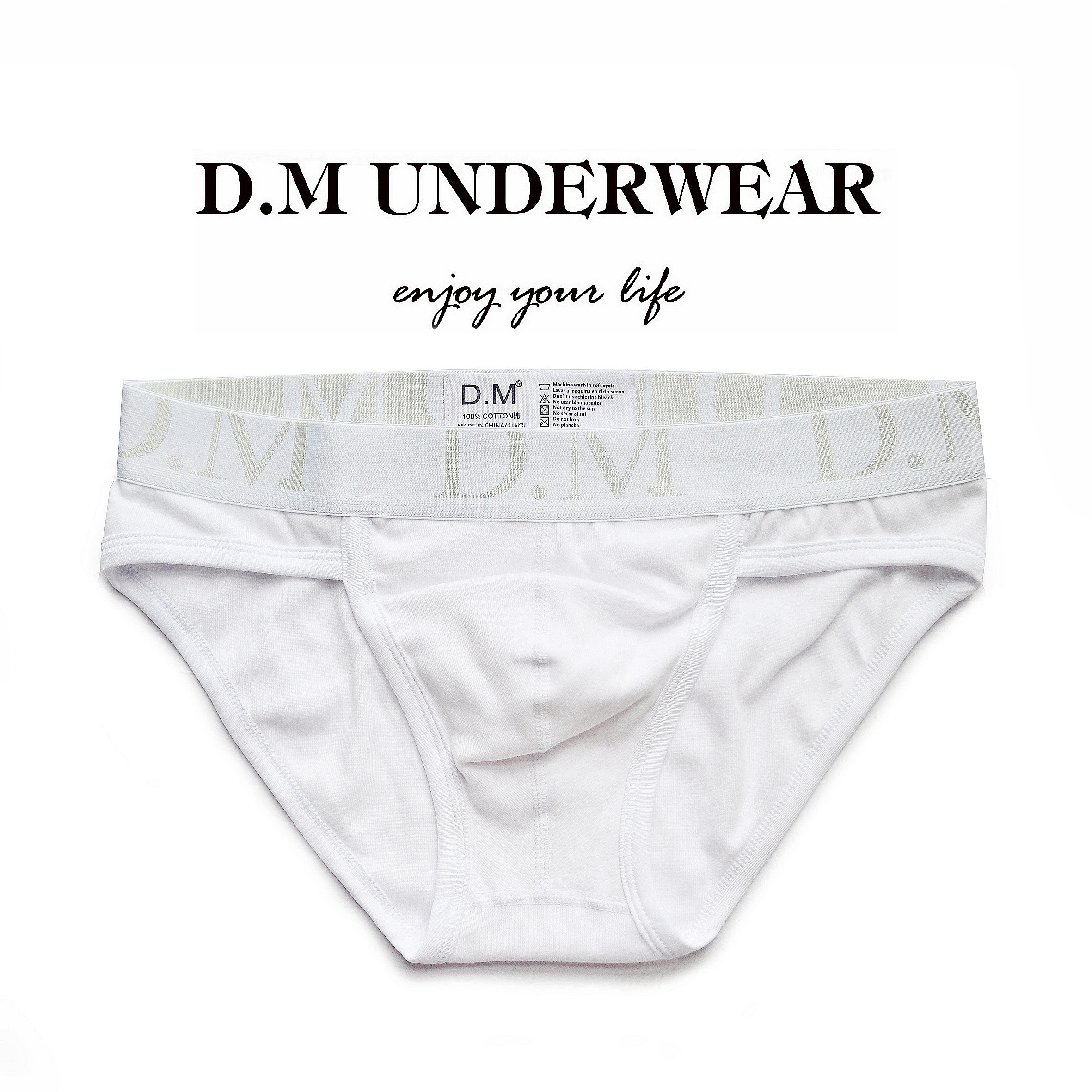 D.M男内裤三角裤 低腰性感经典高叉棉黑白正装内裤 运动青年激凸,女士内衣/男士内衣/家居服,男三角内裤,淘宝优惠券,粉丝福利购,淘宝优惠卷