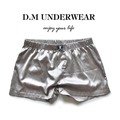 D.M低腰平角裤绸缎丝滑四角