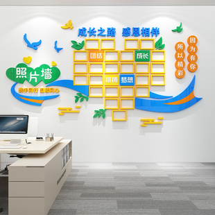 饰品布置员工照片墙贴公司企业团队文化风采展示励 新客减办公室装