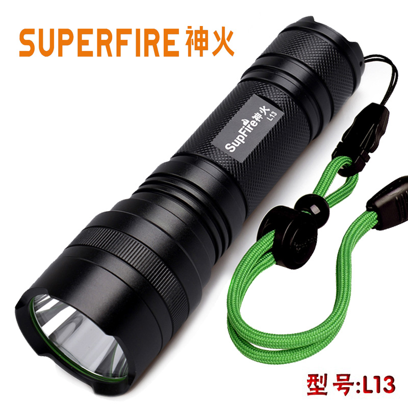 神火l13强光手电筒超亮远射电灯
