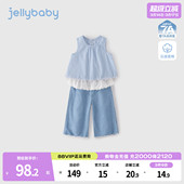 洋气小女孩夏日衣服宝宝夏装 女童2026新款 背心长裤 儿童夏季 女 套装