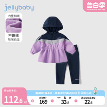 儿童运动套装宝宝春季薄绒两件套中大童秋冬衣服时髦三岁女童春装