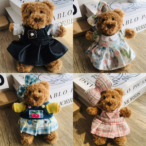 13cm巴塞罗熊娃衣连衣裙套装