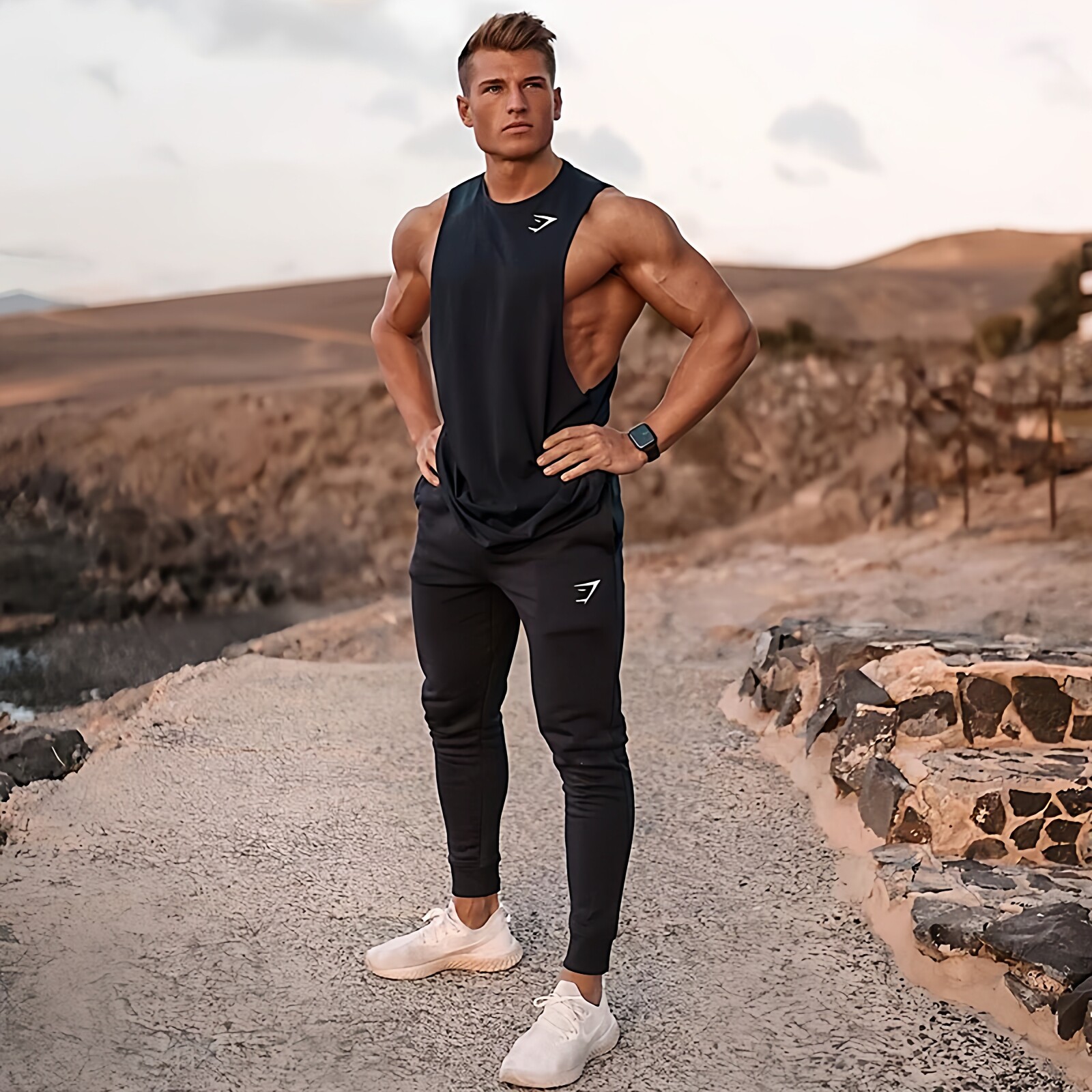 Gymshark critical坎肩背心无袖T恤运动健身健美训练夏季男女上衣