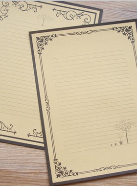 纸先生Mr.Paper 欧式复古牛皮纸系列 繁花似锦 信纸信笺 8张入