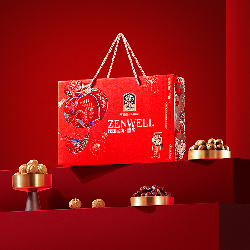 臻味年货坚果礼盒1000g喜盈干果大礼包节日送礼走亲戚送长辈团购