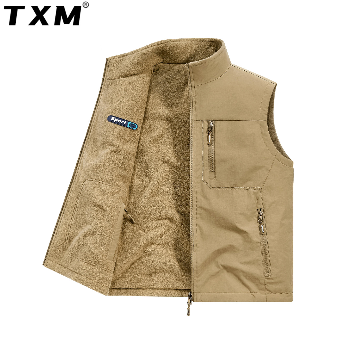 双面穿马甲男秋冬季加绒保暖背心多口袋工装抓绒马夹大码坎肩外套,男装,常规马甲,淘宝优惠券,粉丝福利购,淘宝优惠卷