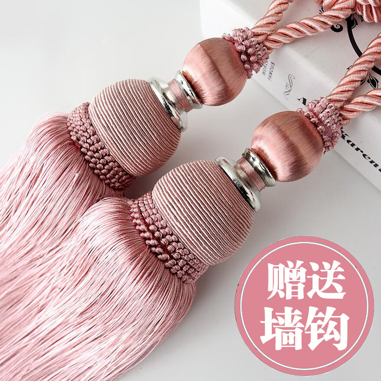 窗帘扣挂球绑带流苏系带简约现代一对装束带扎带捆绑绳子欧式饰品