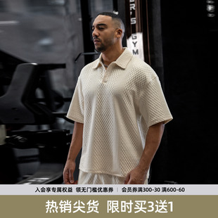 polo衫 BD健美站夏季 男士 肌理感重磅t恤男运动健身宽松大码 短袖
