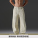 休闲牛仔运动长裤 简约大码 男宽松 复古弯刀裤 BD健美站纯棉美式