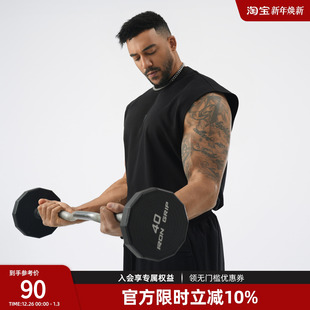 圆领无袖 简约纯色大码 t恤男 健身训练运动背心男夏季 BD健美站美式