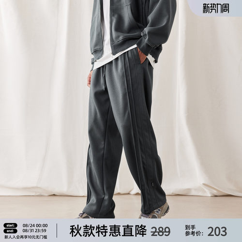重磅针织运动长裤男宽松