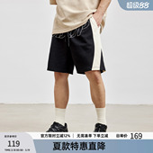 撞色篮球五分裤 男简约时尚 男宽松 印花运动短裤 BD健美站夏季