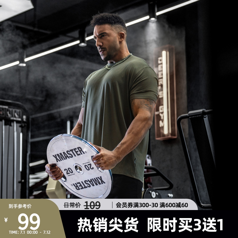 宽松透气短袖训练服男
