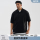 简约纯色翻领运动t恤男宽松 短袖 BD夏季 肌理感polo衬衫