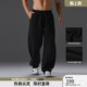 灰色运动休闲直筒长裤 宽松弯刀裤 BD健美站大码 男冬 320G空气层