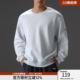 健身运动卫衣男 宽松纯色大码 BD健美站秋季 重磅简约纯棉圆领套头衫