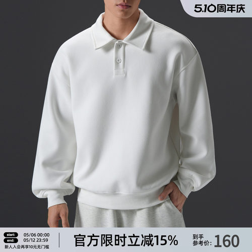 美式肌理感长袖Polo衫