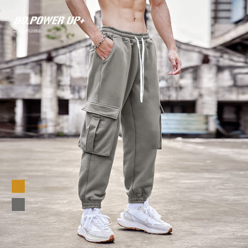 时尚休闲宽松束脚卫裤男