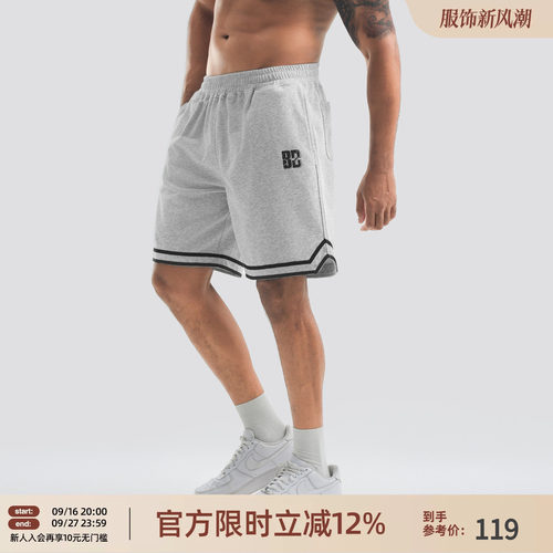 美式直筒运动五分裤男