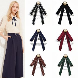 小领结女装饰韩版黑色简约休闲春夏JK学院风白衬衫职业领部配饰