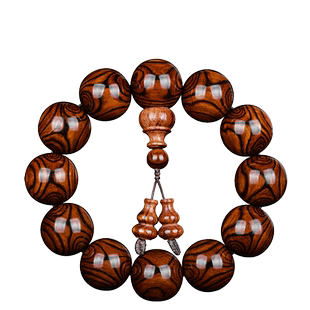 名木香府海南黄花梨手串男20mm鬼脸鬼眼X纹对眼满纹海黄老料佛珠