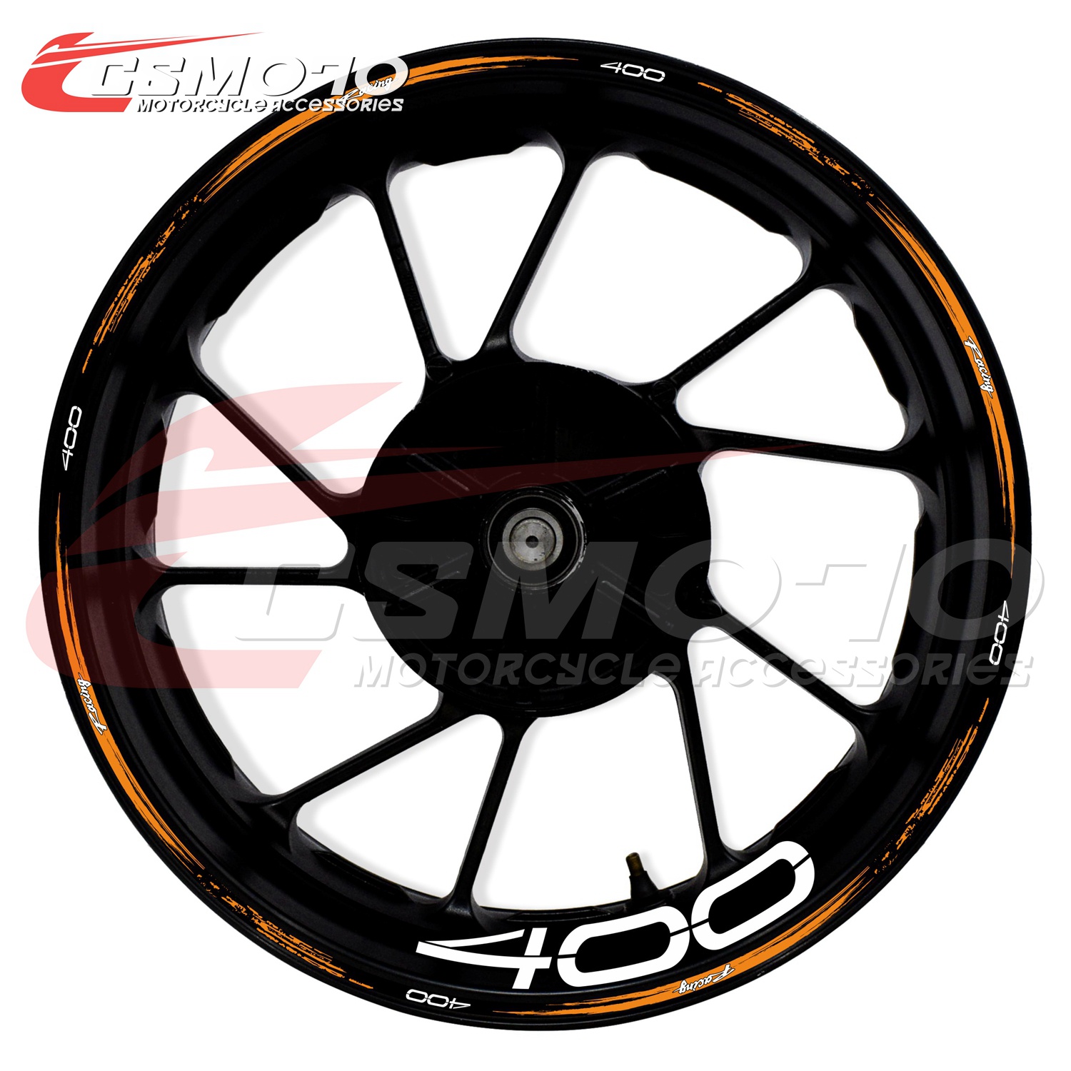 CSMOTO 17寸轮毂贴纸 Z400 防水反光 轮圈贴画适用川崎铃木雅马哈