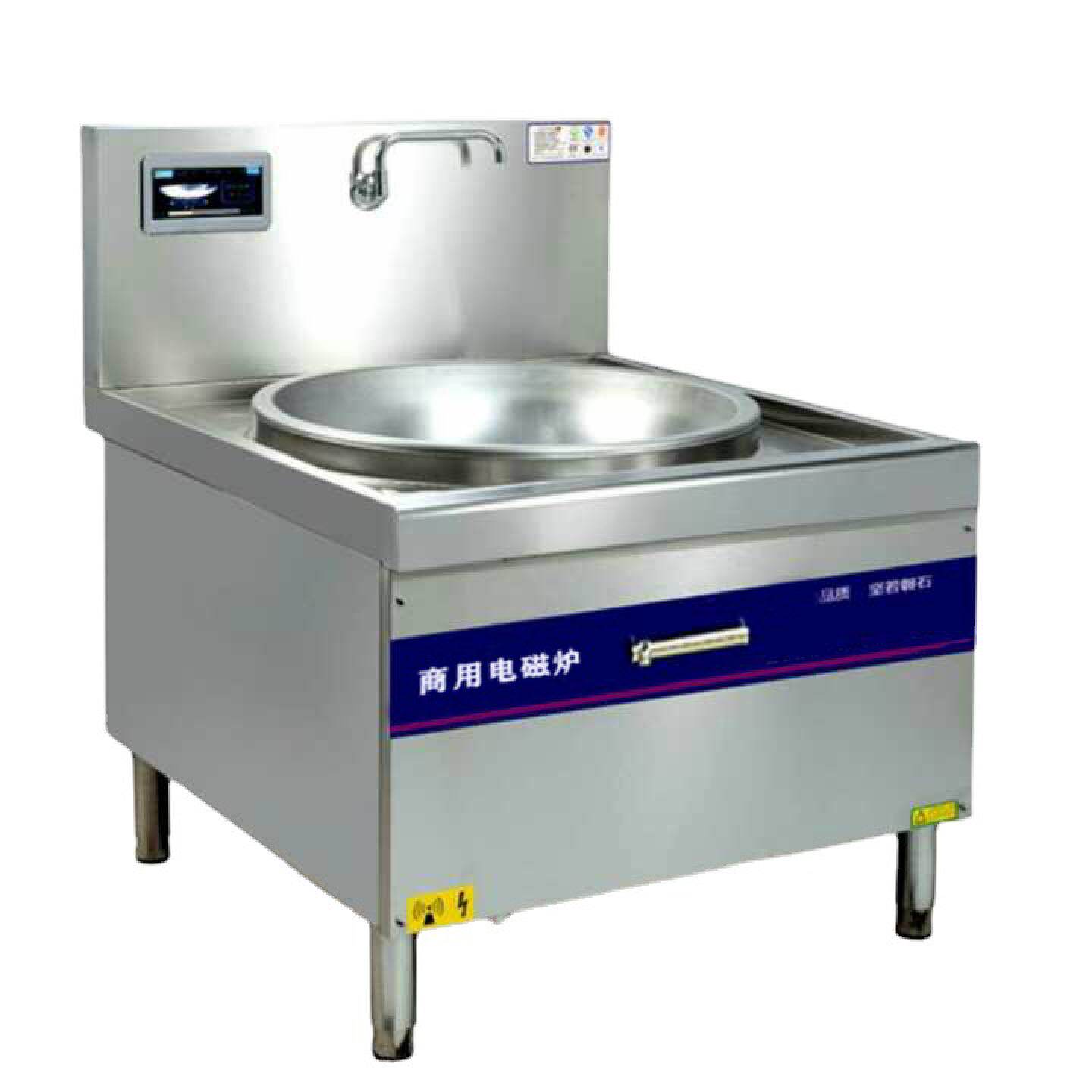 不锈钢厨具设备食堂大功率商用大炒炉电磁大锅灶多功能电大炒锅