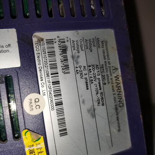 议价--东元伺服驱动器 TSTC20C-B 二手拆机 成色还可以 功