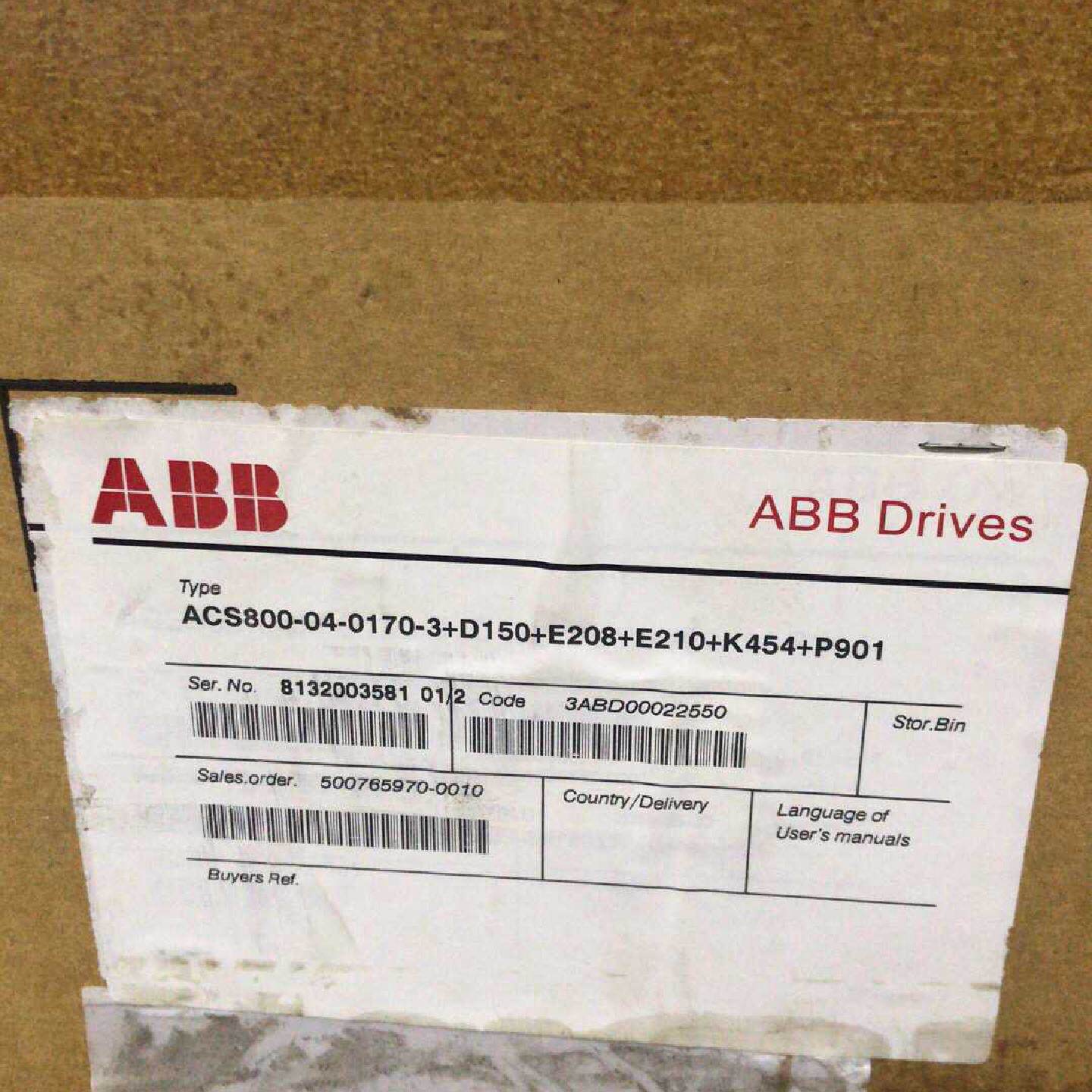 议价ABB变频器ACS800-04-0170-3D150E208E210K454P901